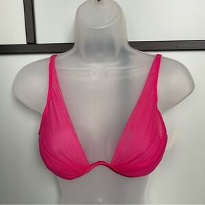 NWT Victoria’s Secret Sheer Sequin Festival Bra 34C Pink Rave